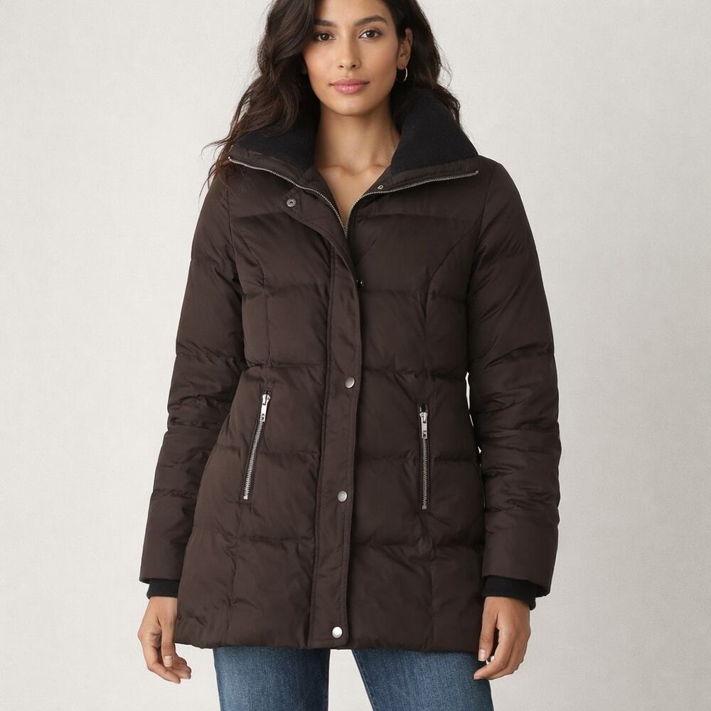 Michael by Michael Kors Brown Down Puffer coat Size Small